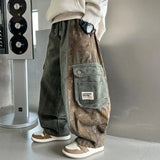 Shopmocho Spring and Autumn New Boys Camouflage Casual Pants 2025 Children's Loose Big Pocket Versatile Handsome Pants