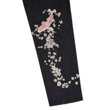 SHOPMOCHO American New Style Loose Jeans Men Women Gothic Punk Carp Cherry Blossom Embroidery Casual Straight Wide Leg Jeans Streetwear