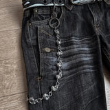 SHOPMOCHO New High Waist Harajuku Loose Embroidered Women Jeans with Rock Punk Style Y2K Micro La Retro Wide Leg Pants