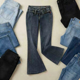 SHOPMOCHO Men Vintage Washed Jeans Casual Straight Leg Denim Pants Stretch Classic Daily Trousers Black Blue Male Fashion Bottoms Goth