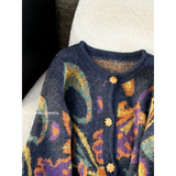 Shopmocho New Sweater Cardigan for Women Winter Thickened Metal le Retro Fashionable Embroidery Soft Glutinous Lazy Knitted Jacket