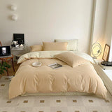 Shopmocho 100% Cotton Duvet Cover Set Double Skin Friendly Quilt Cover Set Comforter Covers Pillowcase Bedding Set Custom Size No Sheets