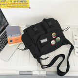 Shopmocho Japanese Simple Messenger Bag Student Nylon Waterproof Canvas Handbag Shoulder Crossbody Bags for Women Men Satchels Bolsas