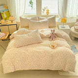 SHOPMOCHO Floral Style Duvet Cover Sets Single/Queen/King Soft Washed Cotton Bed Cover Sets 240x220 Bedding Sets