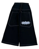 SHOPMOCHO Y2K Loose Jeans Retro Pattern Embroidery High Quality Men's Hip Hop American Fashion Harajuku Street Clothing Wide Legs Jeans