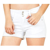 Shopmocho Women's New Summer Fashion Waistband Denim Stretch Fabric Shorts Casual Versatile Street Shorts