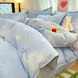 SHOPMOCHO 100% Cotton Printed Duvet Cover Single Piece Fresh Style Bedding Cover Soft Breathable Quilt Cover for Bedroom