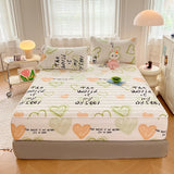 SHOPMOCHO 1pc Thicken Anti-mite Fitted Sheet With Elastic Band Non Slip Adjustable Mattress Cover For Double/Queen/King Bed 침대커버 Bed Cover
