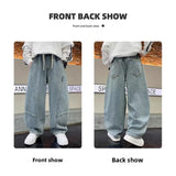SHOPMOCHO Boys Scimitar Jeans Spring and Autumn New Children's Wide Leg Pants Medium Older Boys Pants