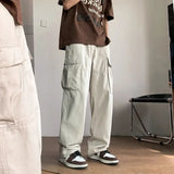 Shopmocho Pantalon Cargo Vintage à Poches Multiples pour Homme, Vêtement d'Été, Baggy, Grande Taille, Y2k