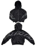 SHOPMOCHO Y2K harajuku Gothic Letter Print Retro Fashion Men And Women Hoodie Hip-Hop Punk Style Black Oversized Zipper Sweatshirts