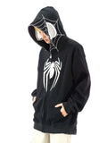 SHOPMOCHO Oversized Y2k Spider Hoodies Men Streetwear Autumn Winter Jackets Plush Embroidery Women Sweatshirt Unisex Kakazzy Hoddies