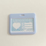 Shopmocho High-looking Glitter Powder Love Cloud Gradient Gu Card Keychain Bus Card Student ID Card Holder