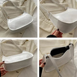 Shopmocho Vintage Patent Leather Shoulder Bag Fashion Women's Handbags Casual Designer Hobos Underarm Bag