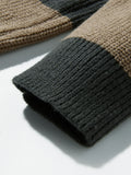 SHOPMOCHO New Loose Bottoming Sweater Casual Versatile Striped Pullover Men's Round Neck Sweater