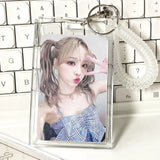 Shopmocho Ins Photocard Holder Idol Photo Protector Photo Binder Idol Photo Sleeves Holder Pearl Keychain Student Stationery Supplies