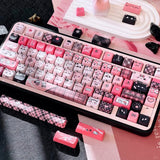 SHOPMOCHO 142 Keys Customized Gift Cute Cat keycaps New MAO Keycaps Square Thermal Sublimation Mechanical Keyboard 2.25 U 2.75U for Alice