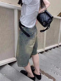 SHOPMOCHO S-4XL Denim Shorts Women Chic Leisure Streetwear High Waist Korean Style Summer Knee Simple Comfortable Students Clothing New