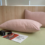 SHOPMOCHO 100 Cotton Pillowcase 2 PCS Colorful Stripe Pillow Case Bedding Black Pillow Cover Envelope Pillow Case Cover Nordic Sling