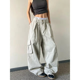 SHOPMOCHO American Style Casual Loose Wide Leg Pants Drawstring Slimming 2026 Spring Summer  New Style Women Workwear Trousers