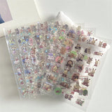 Shopmocho 6pcs/10pcs Set Y2K Random Cute Glitter Laser Sticker for Phone Camera Luggage Journal Sticker Kawaii Decoration Sticker Gift