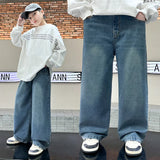 SHOPMOCHO New Arrival Boys Spring Autumn Jeans Trendy Streetwear Child Straight Leg Loose Wide Leg Denim Pants for Teenage Kids