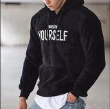 SHOPMOCHO Embroidered men's hoodie casual and personalized hoodie fashionable long sleeved top for men