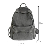 Shopmocho New Gray Denim Backpack Women's Leisure Travel Outing Shoulder Bag Female Fashion Schoolbags Suitable For Boys And Girls Mochila