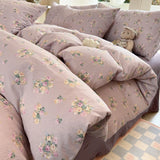 Shopmocho Floral Style Quilt Cover and Pillowcase Adults Kids Room Bedding Soft Blanket Cover Printed Duvets Cover Set housse de couette