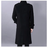 SHOPMOCHO Long dust coat Men Winter Warm Trench Woolen Cloth Coat Mens Double Breasted Slim Casual Jackets Solid Business Outwear
