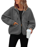 SHOPMOCHO New autumn and winter women polar fleece loose jacket y2k retro Harajuku casual street jacket top