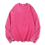 SHOPMOCHO Plus Size Washed Pure Cotton Long Sleeve T-Shirt European Style Oversized round Neck Big Size for Men And Women Casual Loose ...