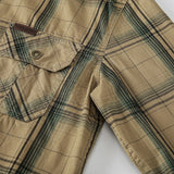 SHOPMOCHO Spring and Autumn New Pure Cotton Plaid Long Sleeve Military Quick-drying Versatile Shirt Men's Casual Tactical Cargo Shirt