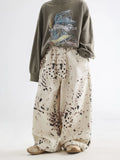SHOPMOCHO 6410 Children Pants Summer Autumn New Boy's Pants Leopard-print Casual Trousers Loose Girl's Wide-leg Pants