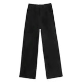 Shopmocho Baggy Retro Jeans for Women Y2k Hip Hop Splice Fashion Jeans Basics Simple  Wide Leg Pants Cargo Pants American Street Clothes