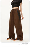Shopmocho Y2K Vintage Fashion Loose Pant 2025 Casual Street Hip Hop Baggy Pants High Waist Wide Leg Trousers Solid Joggers Women Clothes