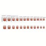 Shopmocho 24pcs Ice Transparent Press On Nails, Fake Nails With 3D Butterfly And Pearls Design, Glossy Full Cover Silver Glitter False Nai