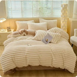 SHOPMOCHO 150x200cm Solid Color Plush Duvet Cover AB Style Double-sided Velvet Quilt Cover Winter Keep Warm Thickening Bedding Article