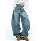 SHOPMOCHO YIBASHU Women Blue Gothic Y2k Jeans Japanese 2000s Style Hip Hop Baggy Jean Pants Vintage Harajuku Denim Trousers Clothes Spring