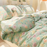 SHOPMOCHO Floral Style Duvet Cover Breathable Quilts Cover Single/Double/Queen Size Comforter Cover Home Bedding (Pillowcase Need Order)