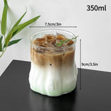 Shopmocho Glass Drinkware Cold Coffee Cups Latte Coffee Glass Iced Juice Milk Water Bottle Aesthetic Cup Wine Cocktail Glass כוסות לקפה קר