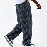 SHOPMOCHO Winter 2026 new fashion Men's Corduroy Straight Casual Pants spring autumn Outdoor Streetwear with Drawstring Elastic Waist