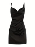 Shopmocho 2025 Lady va va voom Satin hip suspender dress women's dress