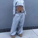 SHOPMOCHO Y2K Retro Sweatpants Double Waisted Embroidered Camouflage Pattern Wide Leg Pants Men Trend Casual Streetwear Unisex Baggy Pants