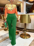 Shopmocho Women's Slim Bell-Bottoms Trousers Trendy Spring Autumn Pants Office Lady Solid Color Flared Trousers