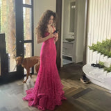 SHOPMOCHO Elegant Women Evening Dress Spaghetti Strap Sleveless Prom Dresses For Women Slim Fit Mermaid Floor Length Vestidos De Festa