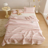 SHOPMOCHO Pure Cotton Three-layer Yarn Fabric Children Summer Blanket Spring Soft Skin Friendly Quilt Air Conditioner Comforter Adult Kid