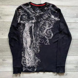 SHOPMOCHO Gothic Southpole Long Sleeve Man Retro Fashion American Skull Print Oversize T-shirt Autumn Sun Proof Tops