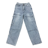 Shopmocho Star Embroidery Straight Casual Men Jeans Gothic Neutral New Wide Leg Loose Hip-hop Fashion Youth Streetwear Denim Trousers Y2K