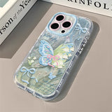 Shopmocho Butterfly Phone Case For iPhone 13 Funda iPhone 11 16 Pro Max XR 17 Air 14 12 7 8  Plus SE 17promax Silicone Soft Cover Carcasas